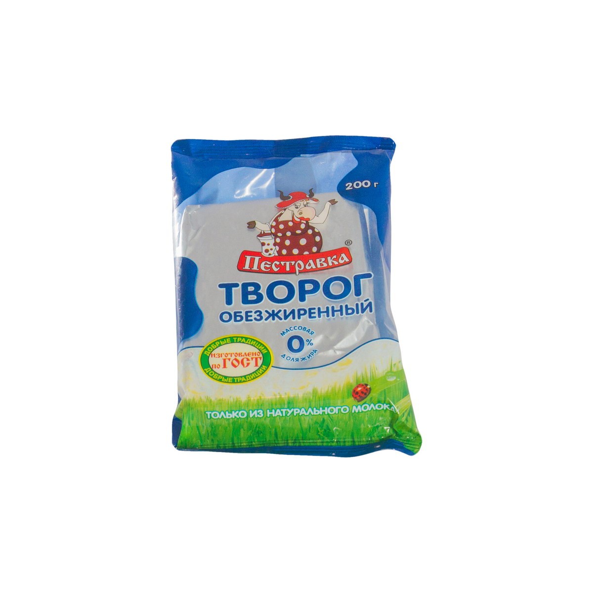 Творог Пестравка 0,3% флоу-пак 180 гр