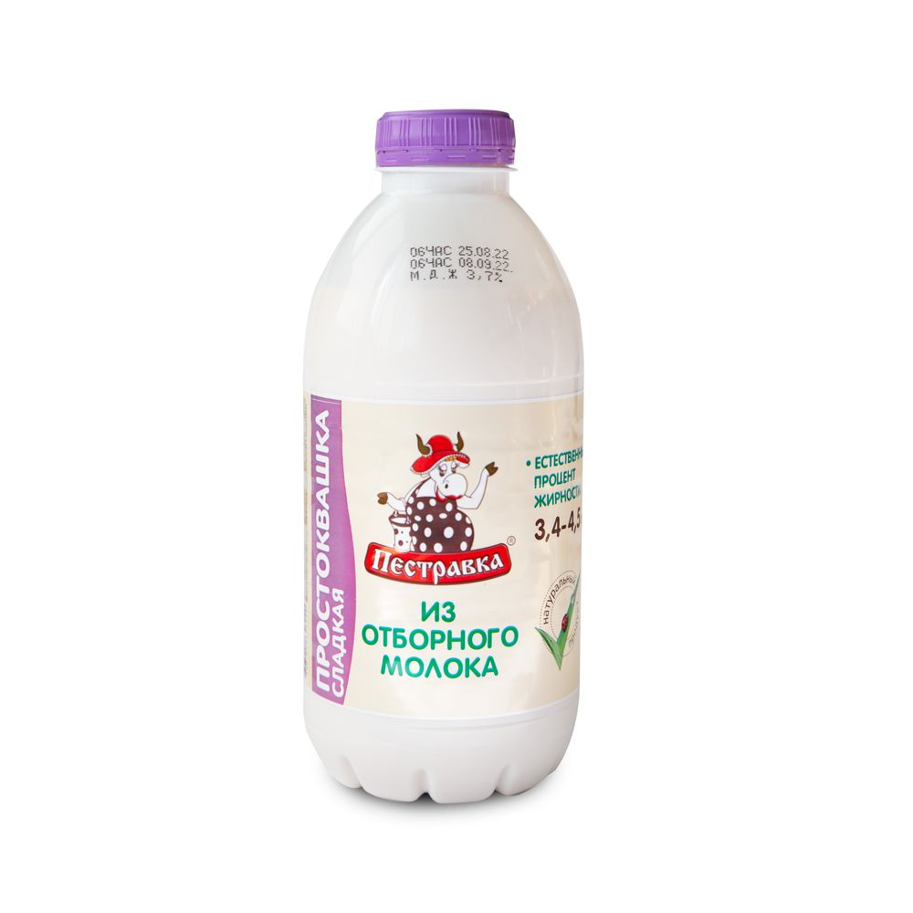 Простокваша Пестравка отборная  сладкая  3,4-4,5% ПЭТ 750гр