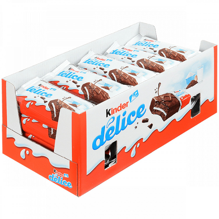 ТОП 100 Пирожное KINDER Делис покрытое.какао.глаз. Т20 39г*20