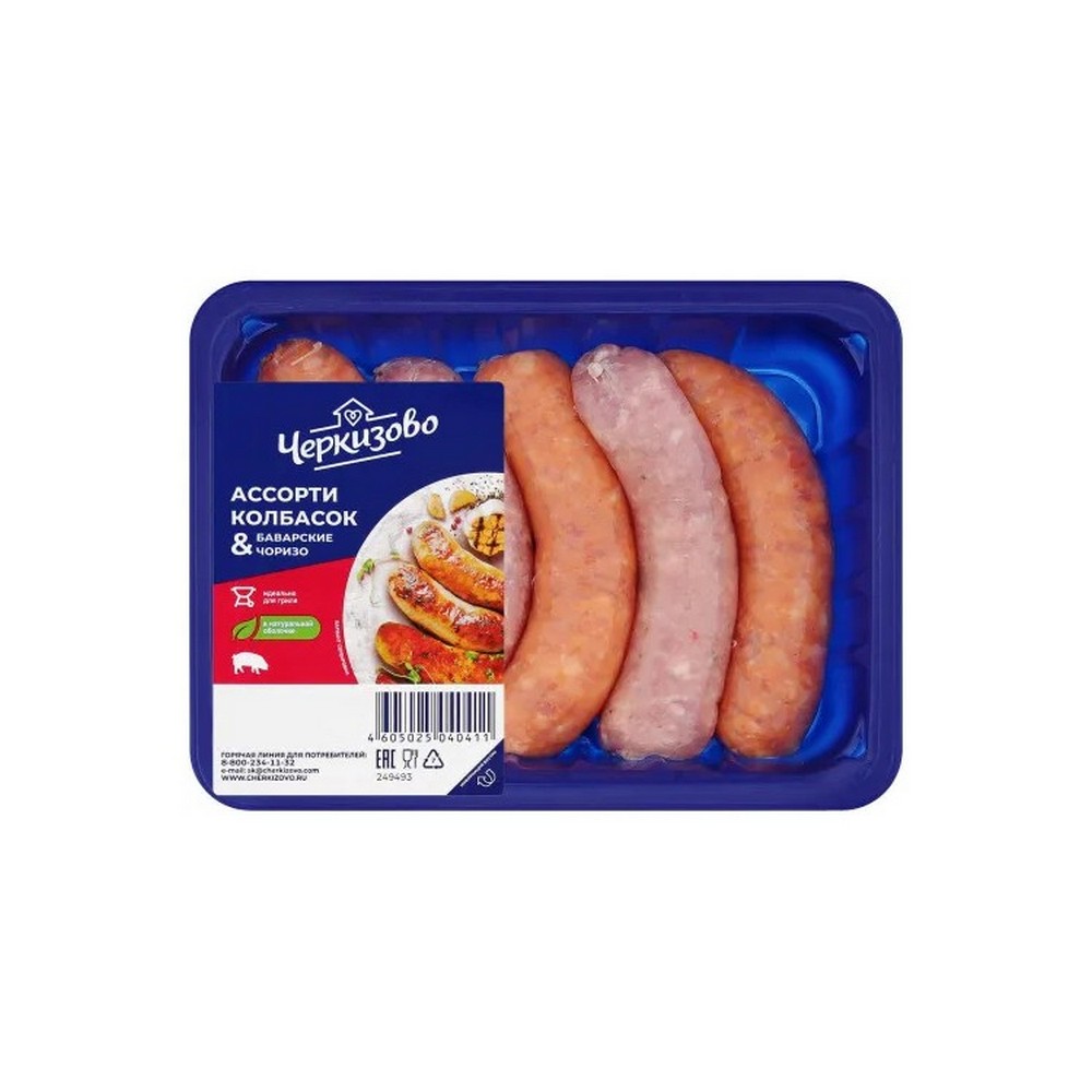 Колбаски Черкизово баварская и чоризо, охл, 0,54 кг