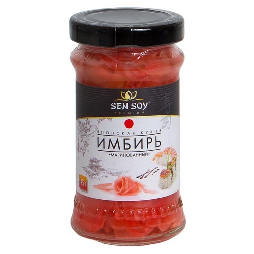 ИМБИРЬ СЕН СОЙ ПРЕМИУМ МАРИНОВАННЫЙ 145ГР СТ/Б