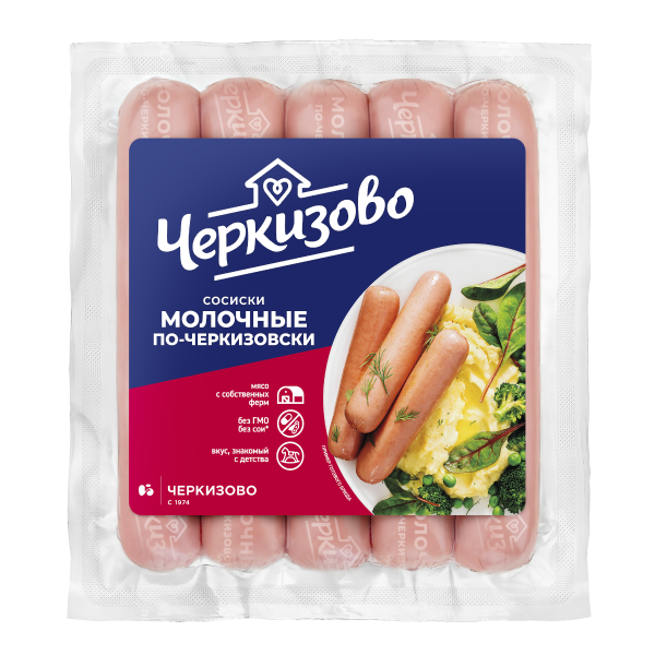 Сосиски Черкизово Молочные по-Черкизовски в/у 0,25 кг