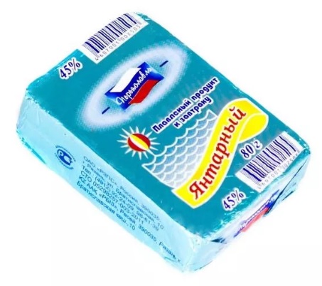 Продукт плавленый Переяславль Рязань Янтарный фольга 80г