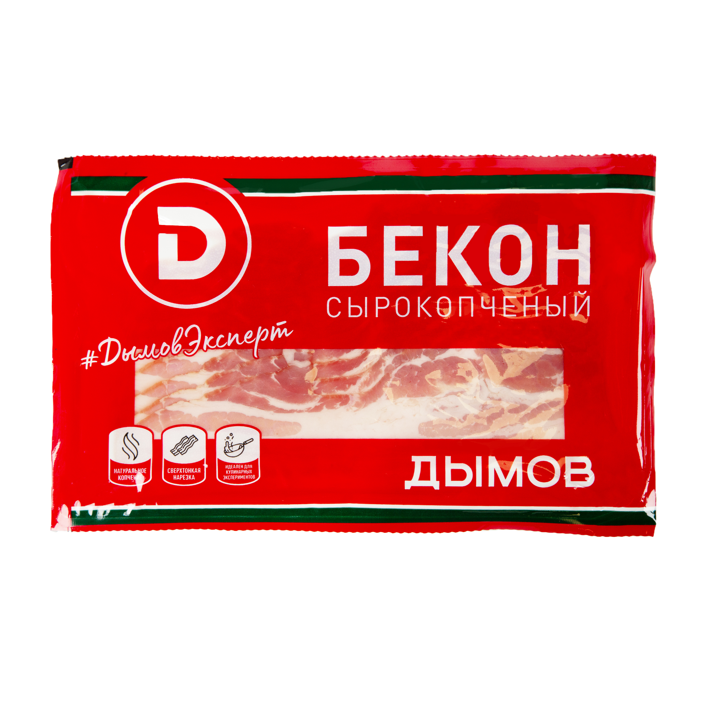 БЕКОН ДЫМОВ ВЕНГЕРСКИЙ С/К В/У НАРЕЗКА 150ГР