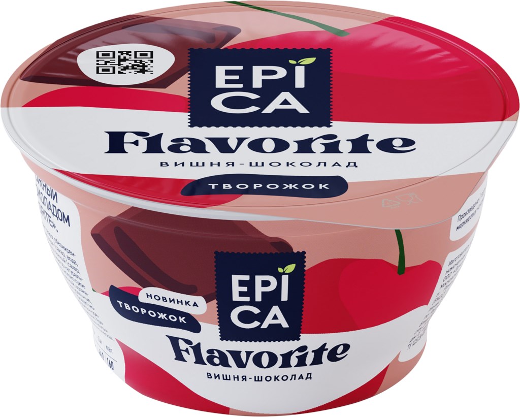 Десерт творож EPICA FLAVORITE с вишн/шок 130 г 8,1%