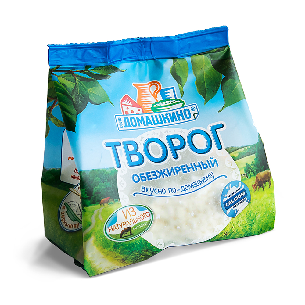 БЗМЖ ТВОРОГ СЕЛО ДОМАШКИНО 0,3% 180ГР СТАБИЛОБЭГ