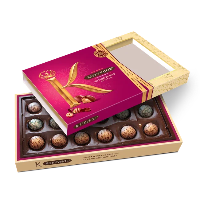 НАБОР КОНФЕТ А.КОРКУНОВ КОЛЛЕКЦИЯ МОЛОЧНОГО ШОКОЛАДА 165Г