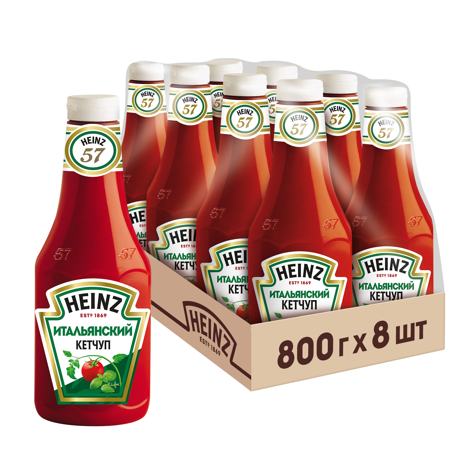 Кетчуп Хайнц Итальянский пл/бут 800г