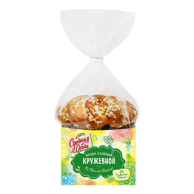 Кулич  Черёмушки слоеный Кружевной 8*250г.