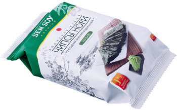 Чипсы Нори "Wasabi" из морской капусты Сен Сой 4,5г