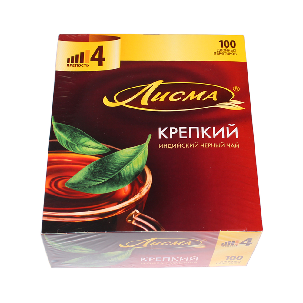 ЧАЙ ЛИСМА КРЕПКИЙ 100П*1,8ГР