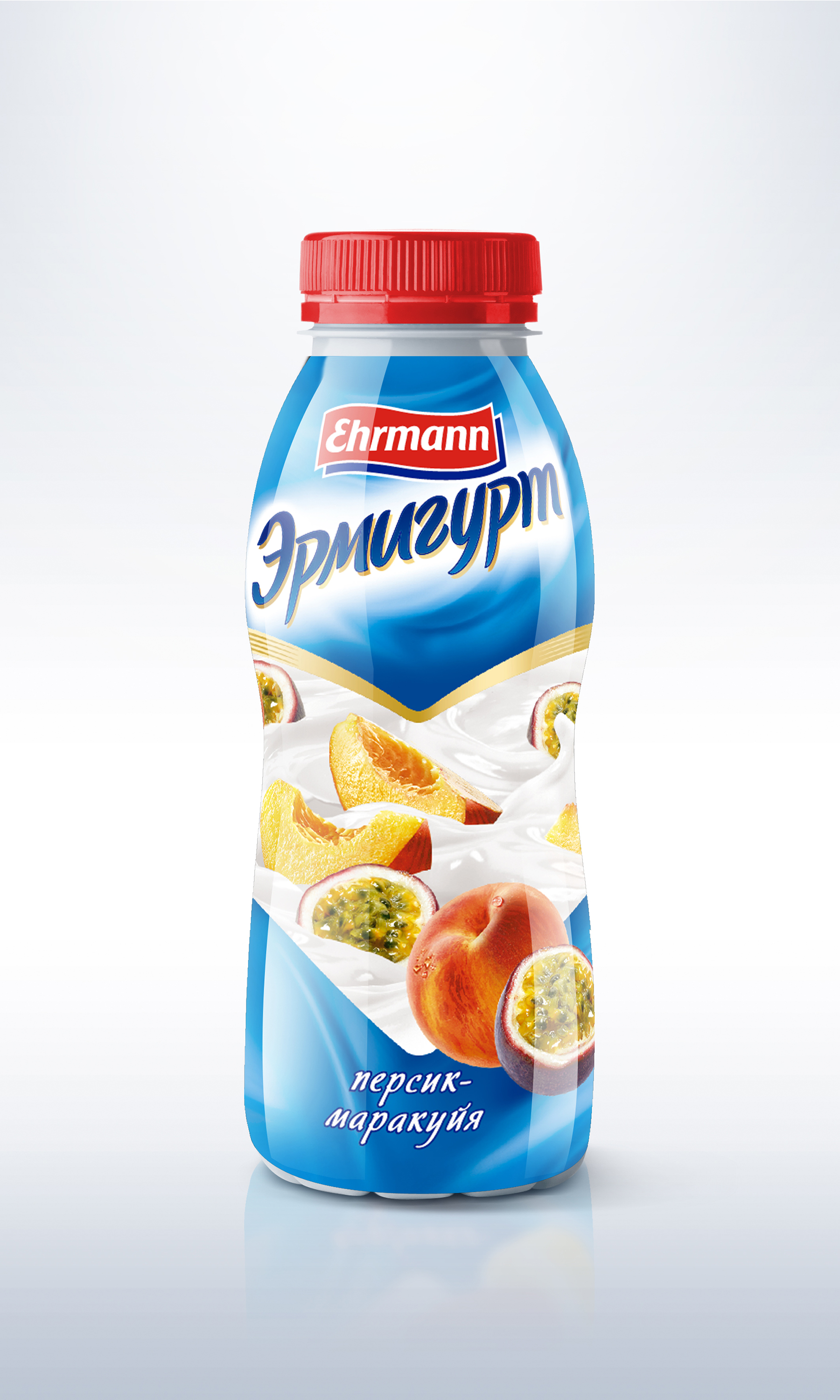 ЙОГУРТ ПИТЬЕВОЙ ЭРМИГУРТ 420ГР 1,2% ПЕРСИК/МАРАКУЙЯ