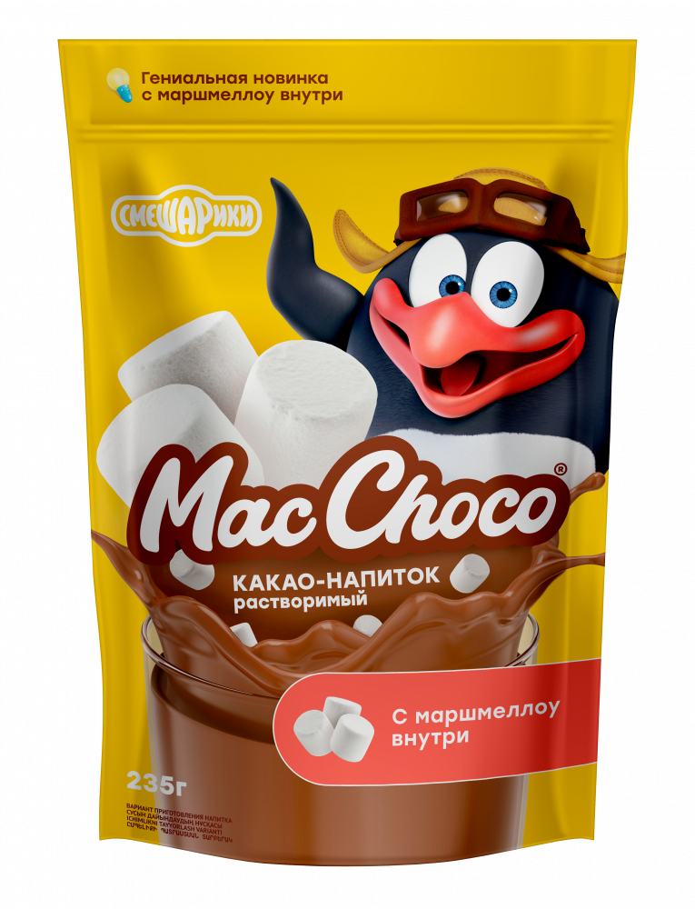 КАКАО-НАПИТОК МАККЧОКО СМЕШАРИКИ МАРШМЕЛЛОУ 235ГР