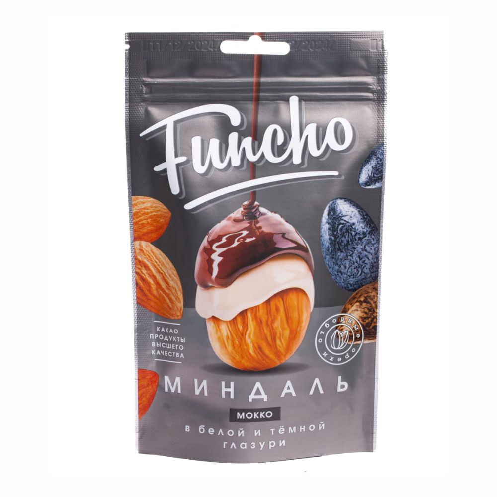 ДРАЖЕ ФУНЧО  МИНДАЛЬ АСС. В БЕЛ. И В ТЕМН. КОНД. ГЛАЗ. СО ВКУСОМ МОККО 100 Г