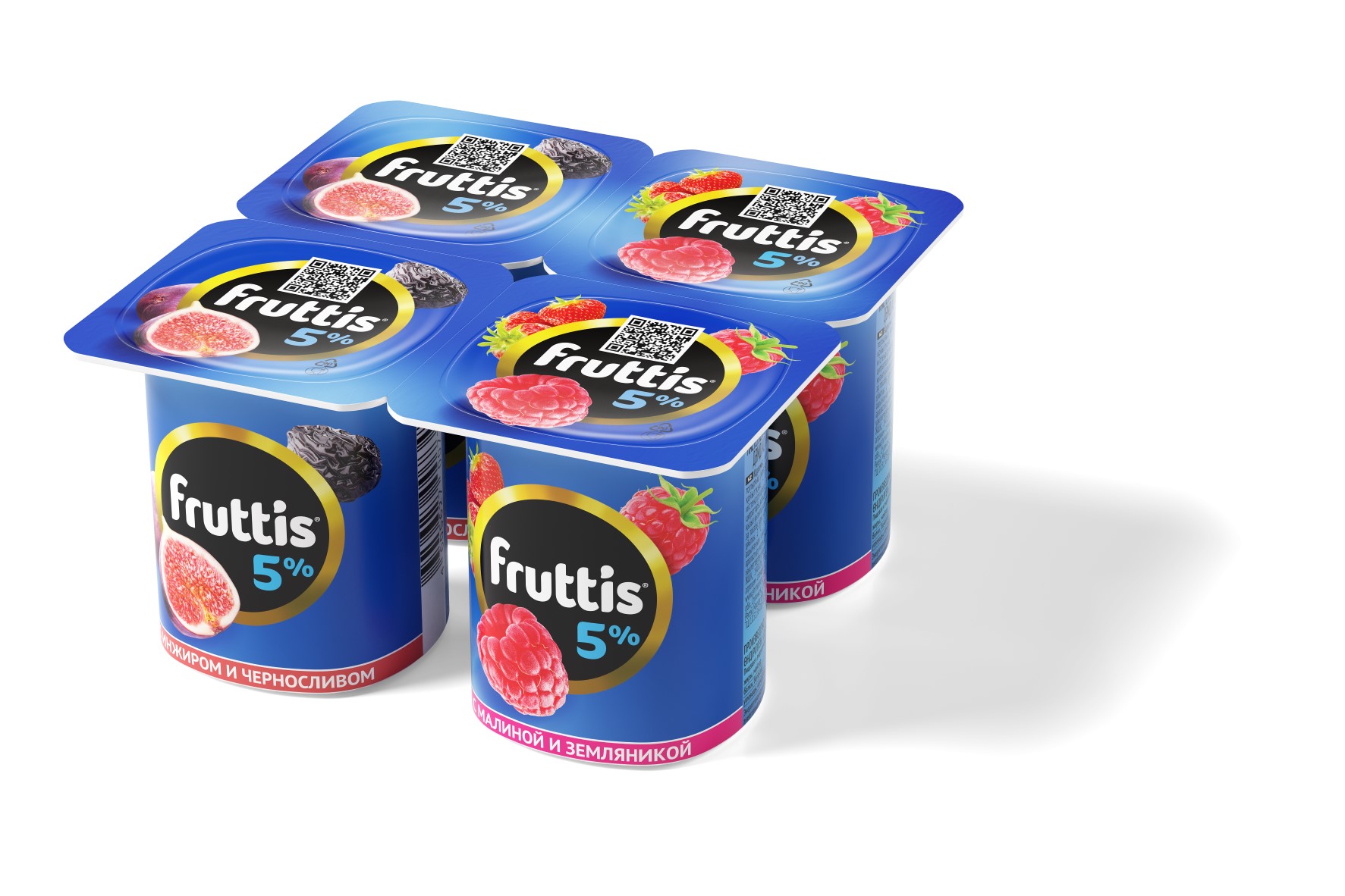 БЗМЖ ЙОГУРТ ФРУТТИС СЛИВ.ЛАКОМ МАЛ-ЗЕМЛ/ИНЖИР-ЧЕРН 5% 115ГР