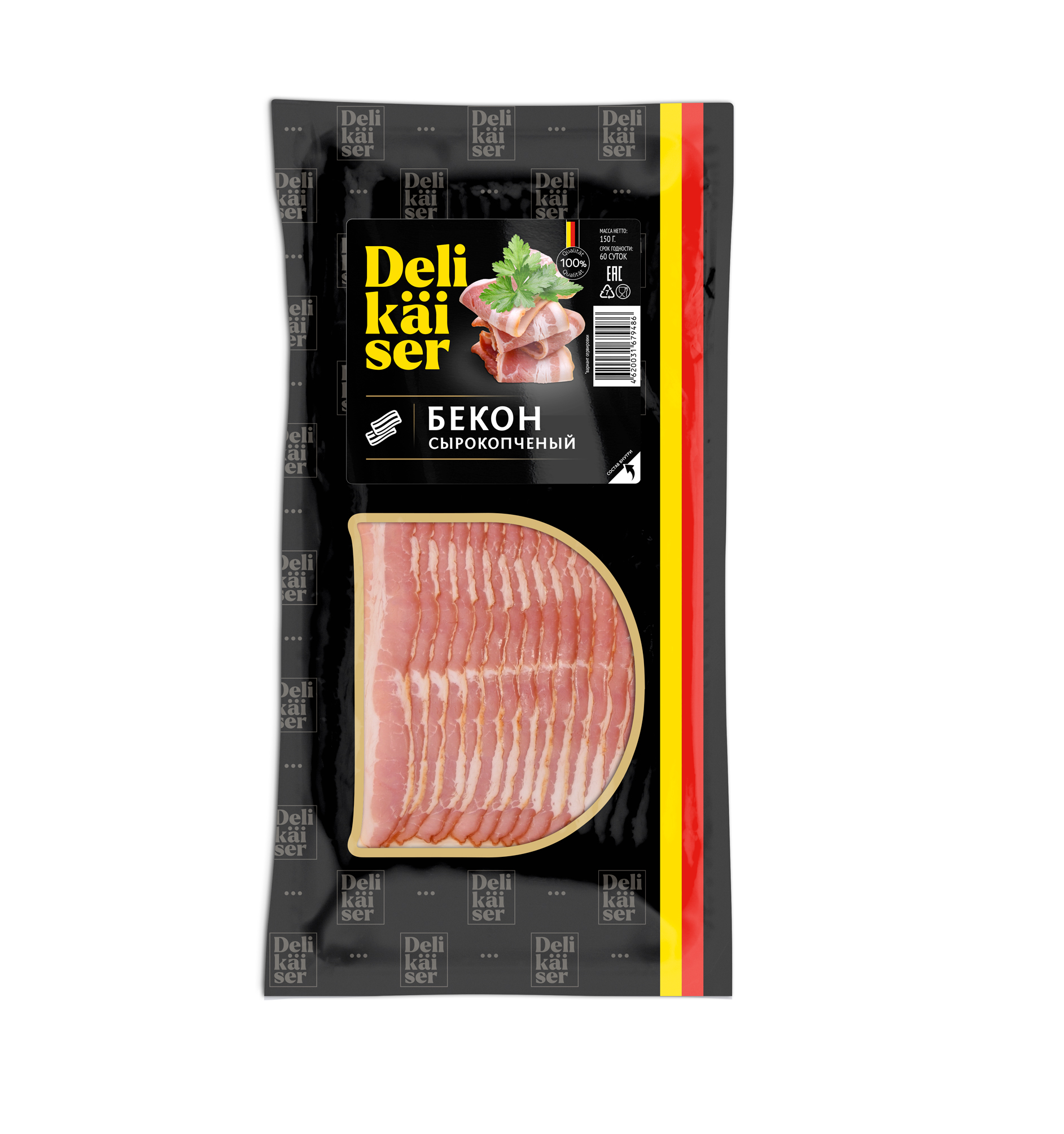 БЕКОН DELIKAISER С/К В/У НАРЕЗКА 150ГР