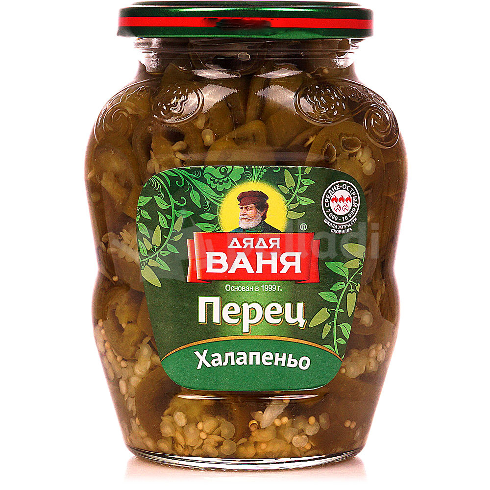 ПЕРЕЦ ХАЛАПЕНЬО (НАРЕЗАННЫЙ) ДЯДЯ ВАНЯ СТ/Б 350ГР