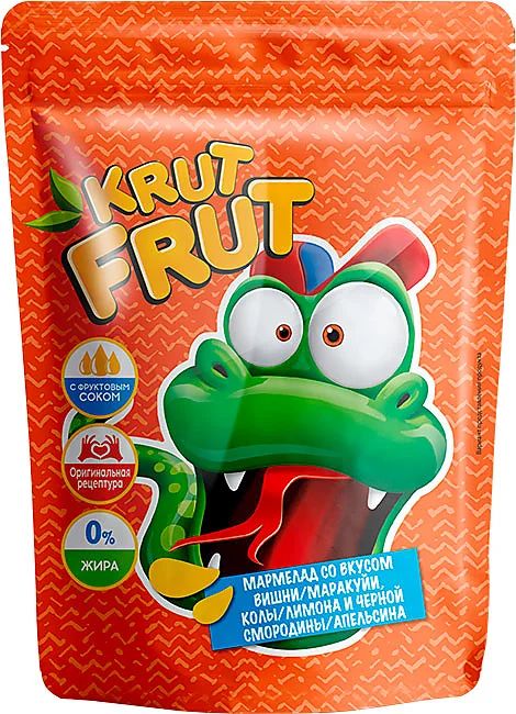 Мармелад жевательный KrutFrut в форме забавных змеек, 200 г