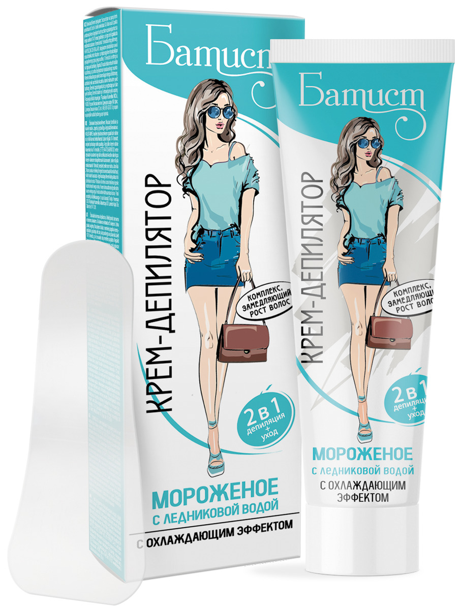 Крем-депилятор Батист Мороженое с охл. эффектом 100мл.