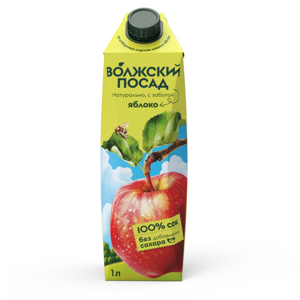 СОК ВОЛЖСКИЙ ПОСАД 1Л ЯБЛОКО Т/П