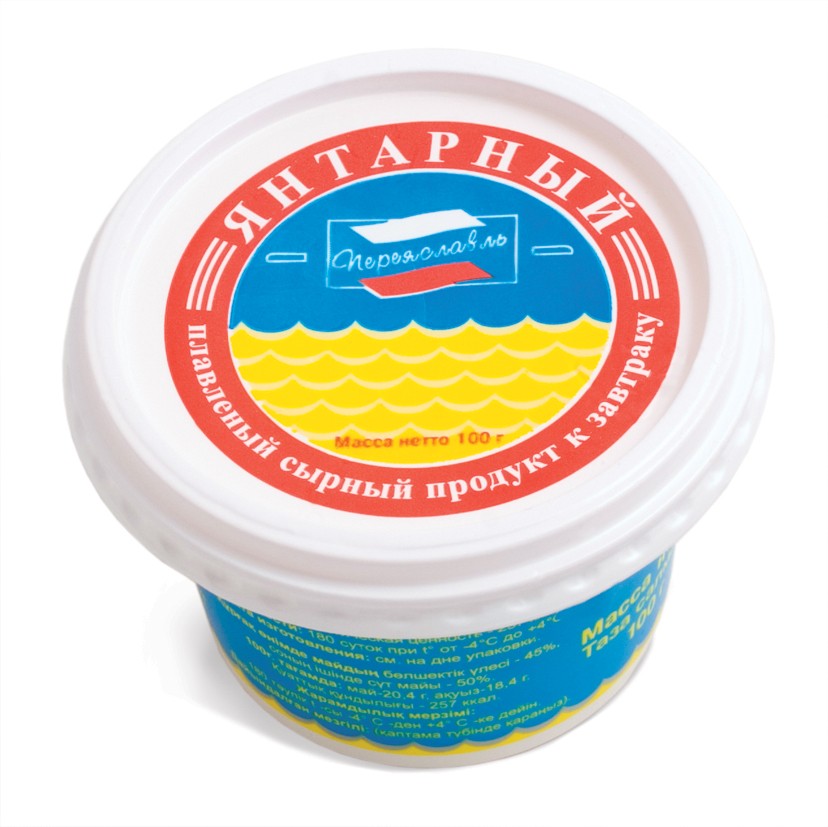 Продукт плавленый Переяславль Янтарный Рязань стакан 100г