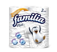 ТУАЛЕТНАЯ БУМАГА FAMILIA PLUS БЕЛАЯ 2СЛ 4РУЛ