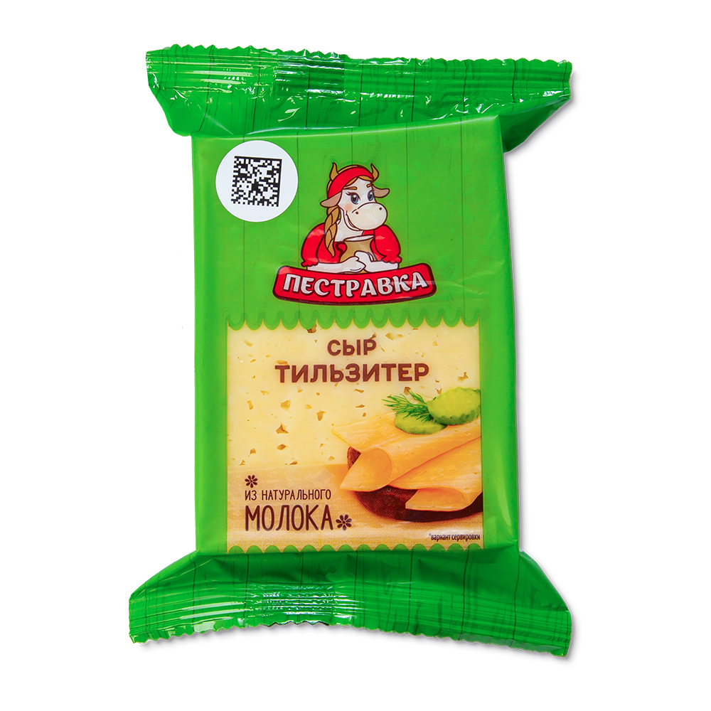 БЗМЖ СЫР ПЕСТРАВКА ТИЛЬЗИТЕР 45% 200ГР