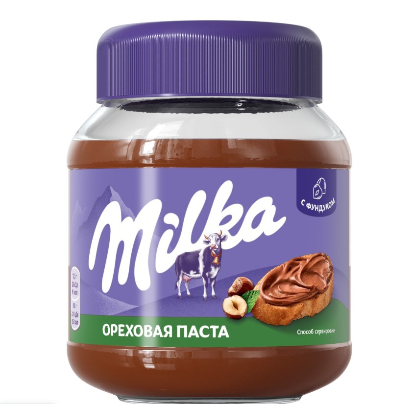 ПАСТА ОРЕХОВАЯ MILKA С ДОБАВЛЕНИЕМ КАКАО 350ГР