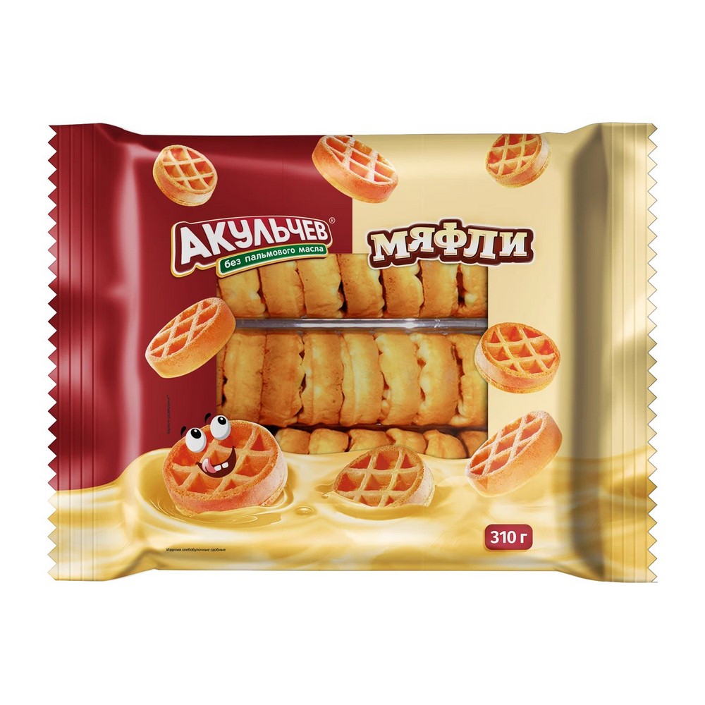 ВАФЛИ ВЕНСКИЕ МЯФЛИ АКУЛЬЧЕВ 310ГР