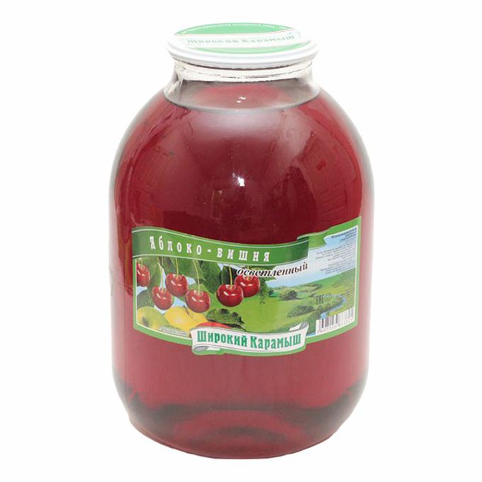 Нектар  Яблочно-Вишневый осветленный "Широкий карамыш"3 л.