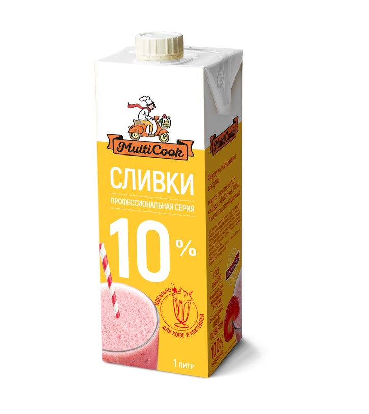 БЗМЖ СЛИВКИ MULTICOOK  10% ПИТЬЕВЫЕ 1Л ТБА