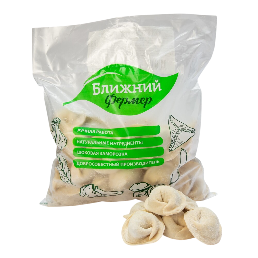 ПЕЛЬМЕНИ ГОВЯДИНА/СВИНИНА БАБУШКИН РЕЦЕПТ БЛИЖНИЙ ФЕРМЕР 1КГ