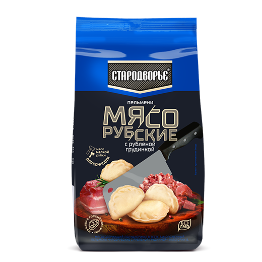 ПЕЛЬМЕНИ МЯСОРУБСКИЕ С РУБЛЕНОЙ ГРУДИНКОЙ 700ГР