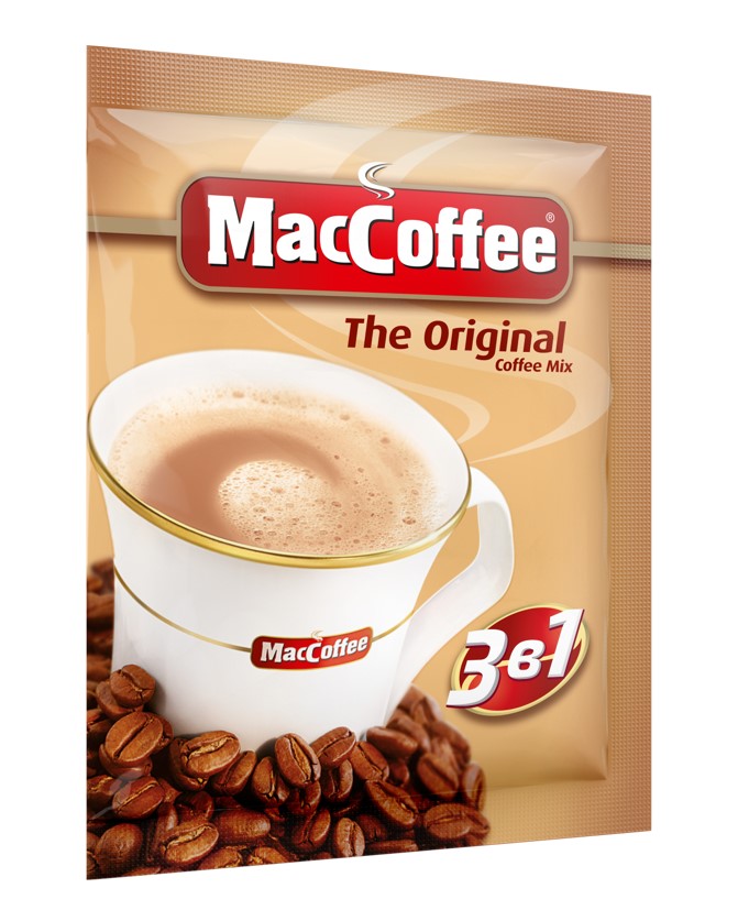 КОФЕЙНЫЙ НАПИТОК MACCOFFEE 3В1 РАСТВОРИМЫЙ, М/У 20Г
