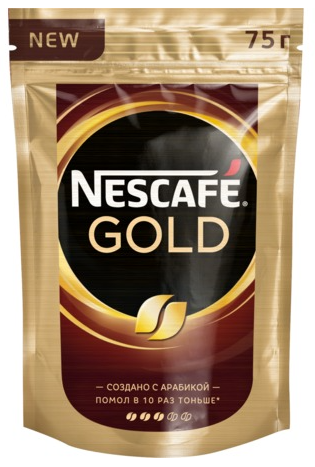 КОФЕ НЕСКАФЕ ГОЛД РАСТВОРИМЫЙ 75ГР ПАК
