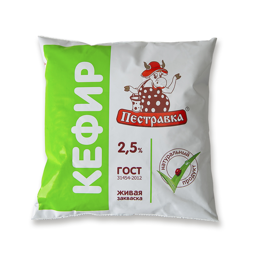 Кефир Пестравка 2,5% Фин-пак 450г
