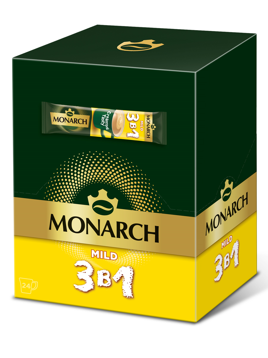 КОФЕ МОНАРХ МИЛД РАСТВОРИМЫЙ 3В1 13,5Г