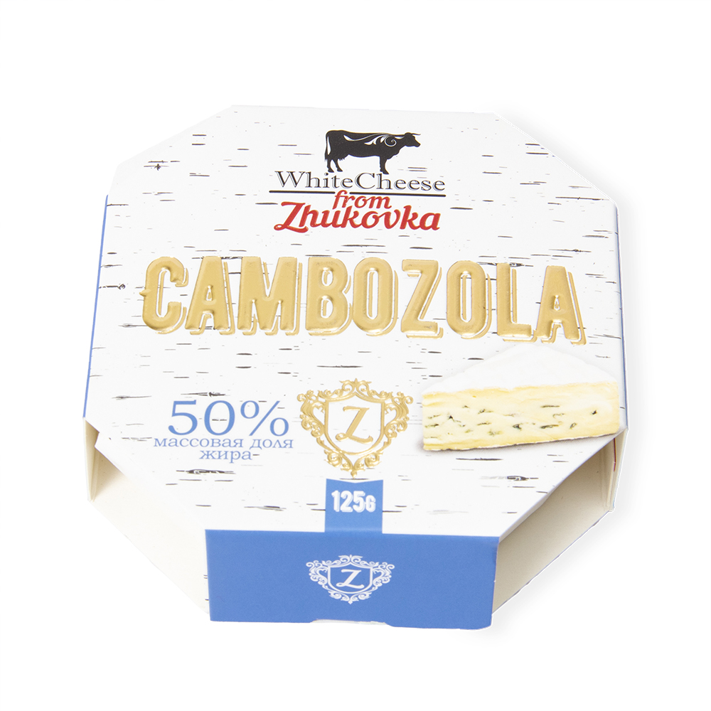 БЗМЖ СЫР КАМБОЦОЛА WHITE CHEESE FROM ZHUKOVKA 50% 125ГР