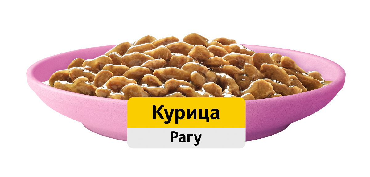 КОРМ ВИСКАС ДЛЯ КОТЯТ РАГУ КУРИЦА ПАУЧ 75ГР