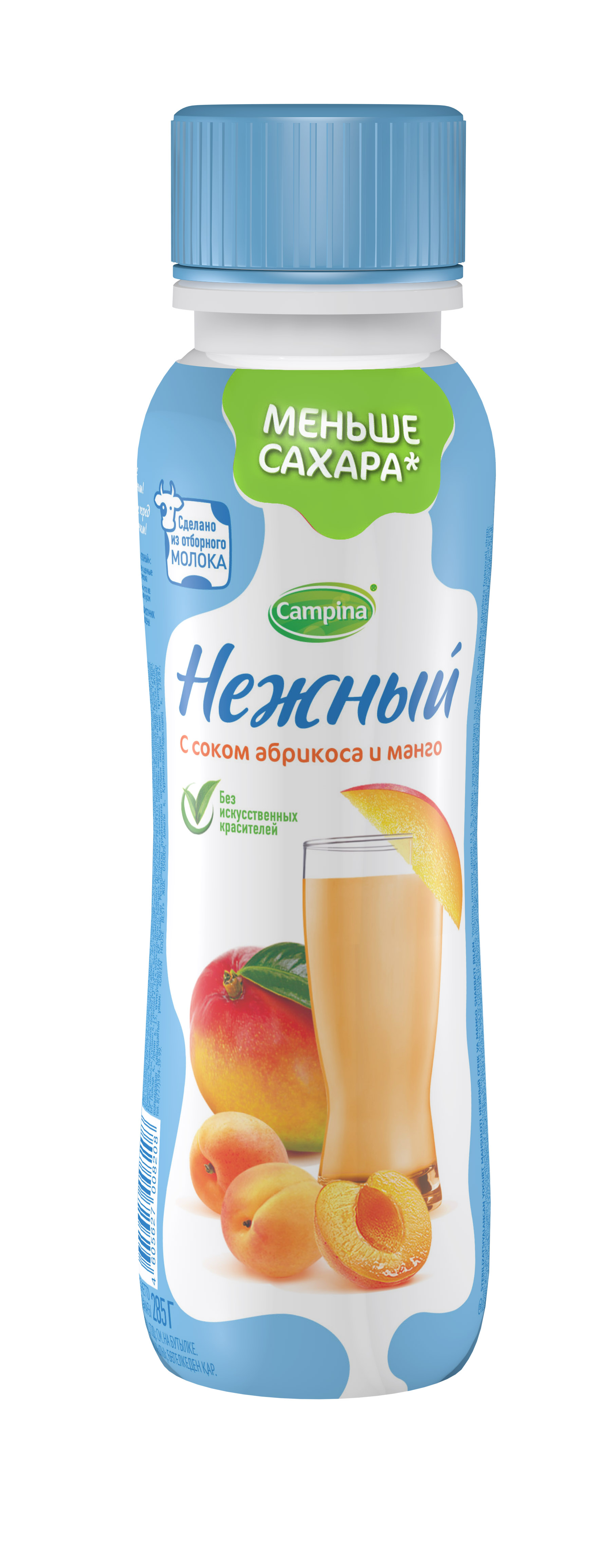 ЙОГУРТ НЕЖНЫЙ С СОКОМ АБРИКОС/МАНГО 0,1% 285ГР