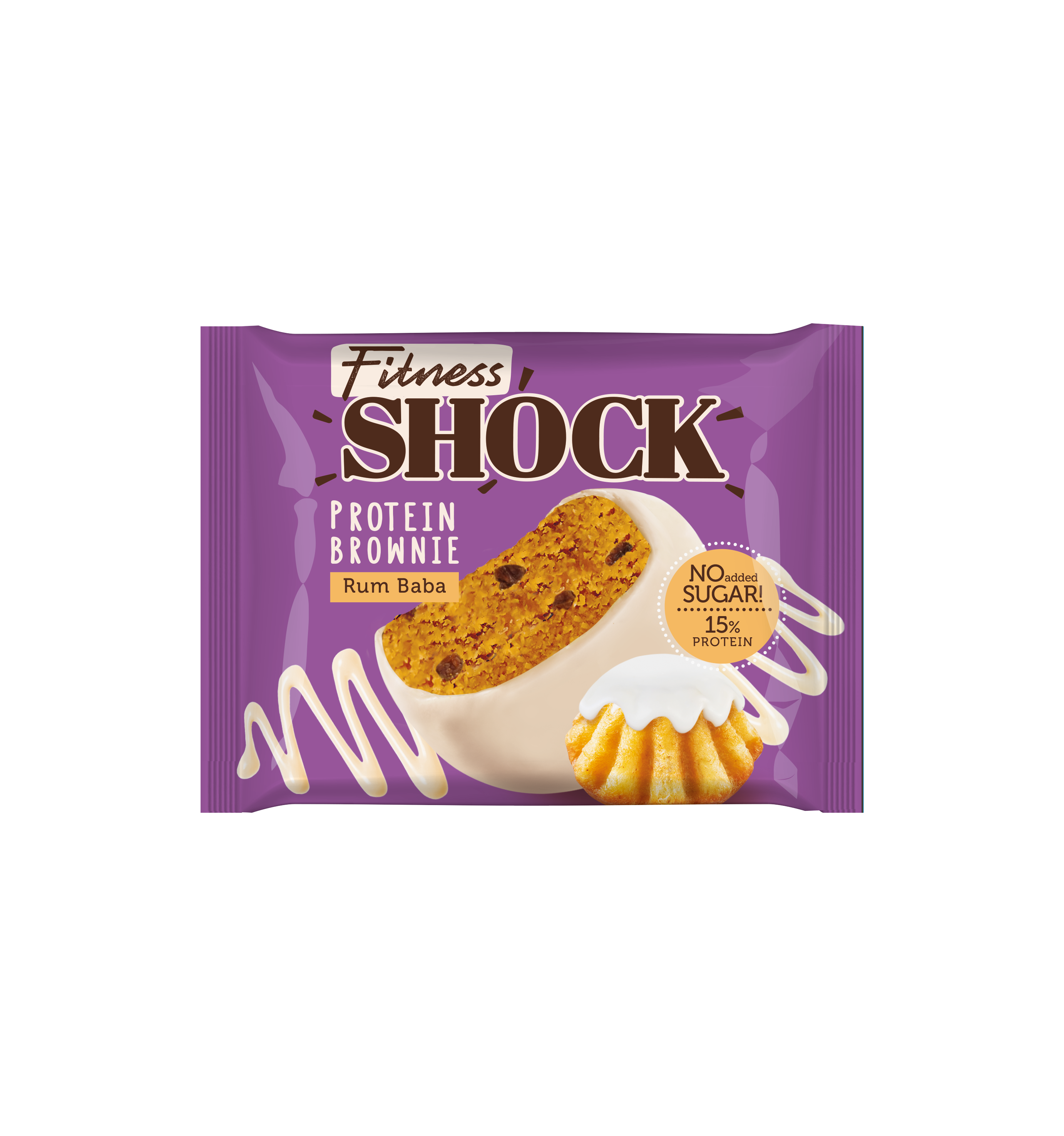 БРАУНИ ФИТНЕСШОК РОМОВАЯ БАБА ГЛАЗИРОВАННЫЙ 50ГР