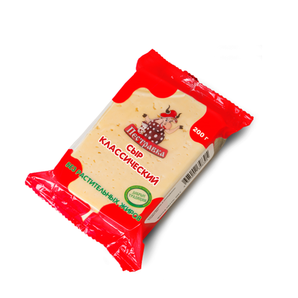 БЗМЖ СЫР ПЕСТРАВКА КЛАССИЧЕСКИЙ 45% 200ГР