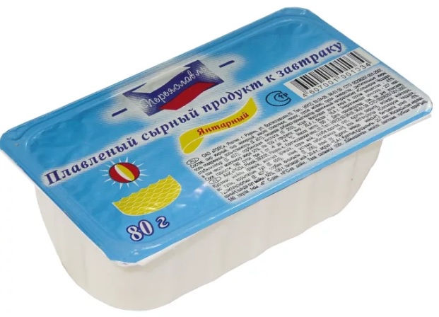 Продукт плавленый Переяславль Рязань Янтарный ванночка 80г