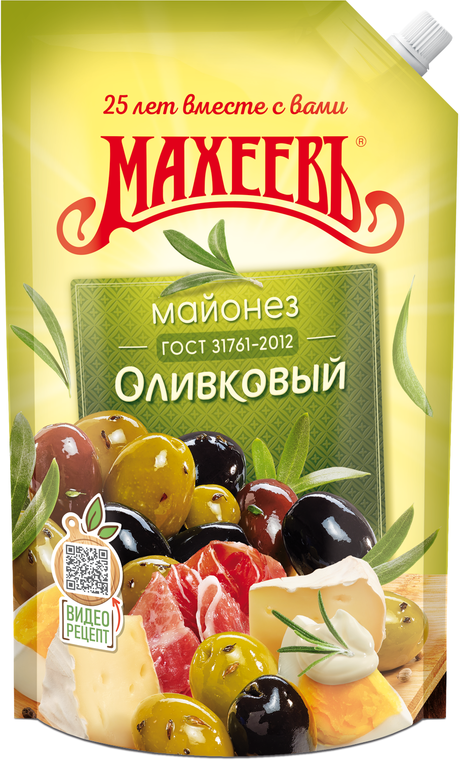 МАЙОНЕЗ МАХЕЕВ ОЛИВКОВЫЙ 50,5% 800ГР ПАК