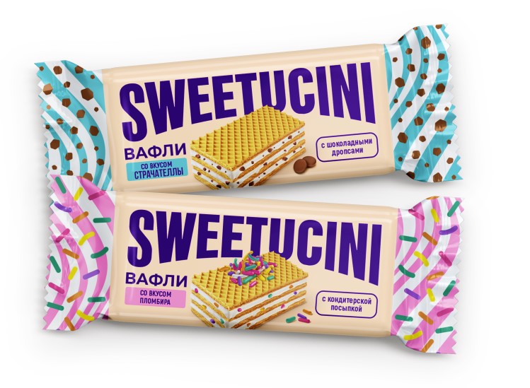 ВАФЛИ SWEETUCINI НЕГЛАЗИРОВАННЫЕ МИКС/ВЕС