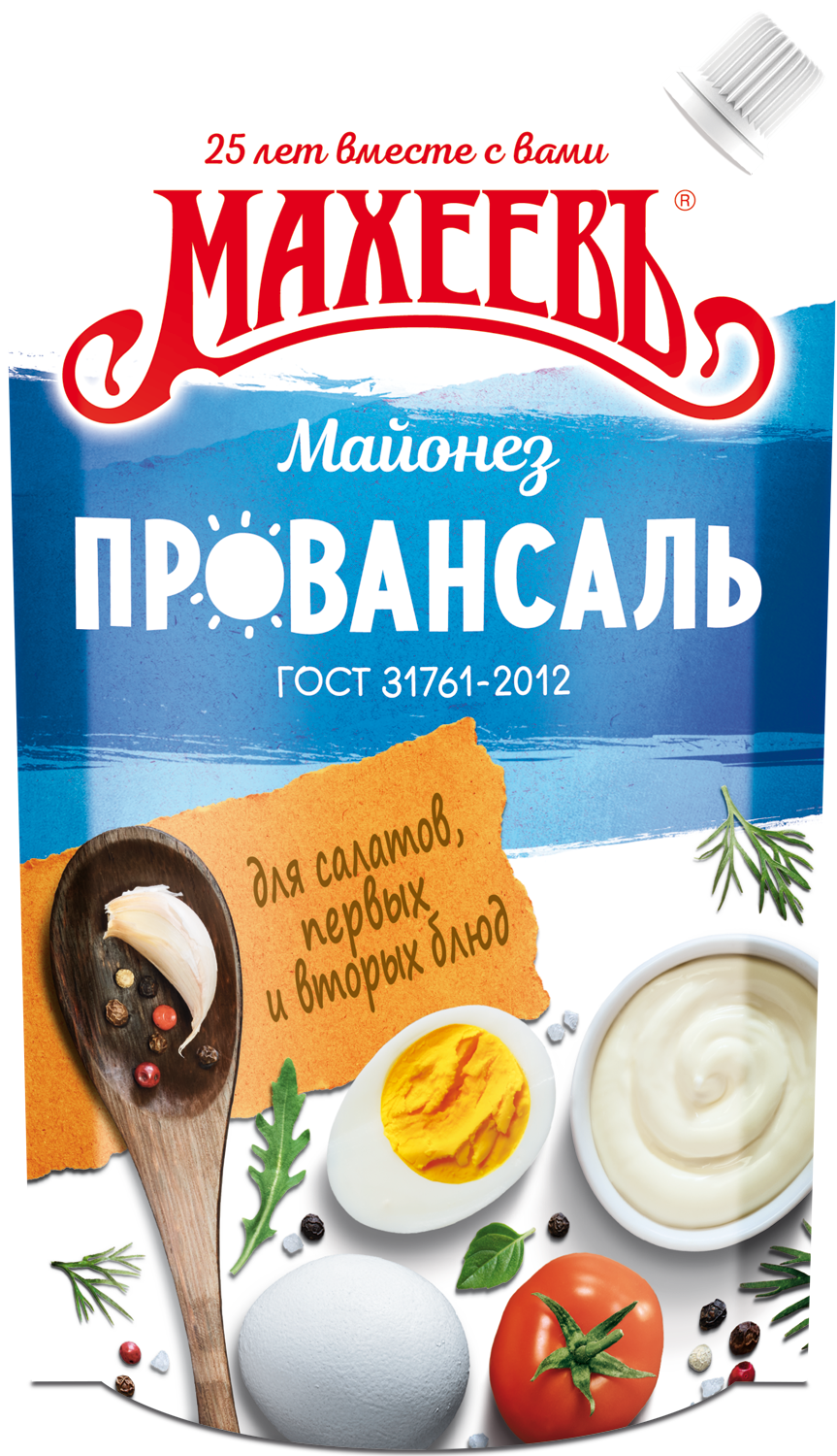 МАЙОНЕЗ МАХЕЕВ ПРОВАНСАЛЬ БЕЛЫЙ 50,5% Д/П 400МЛ
