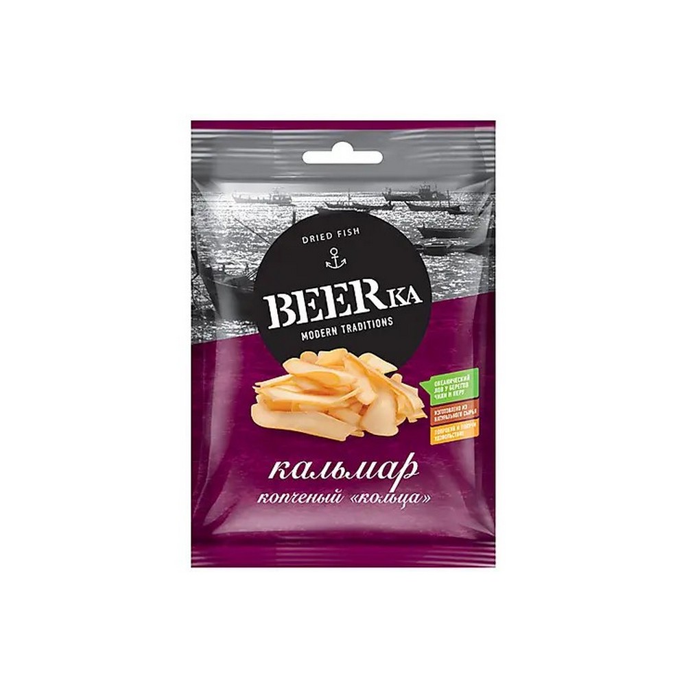 BEERKA ПЕРУАНСКИЙ КАЛЬМАР ФИЛЕ КОЛЬЦА 70Г