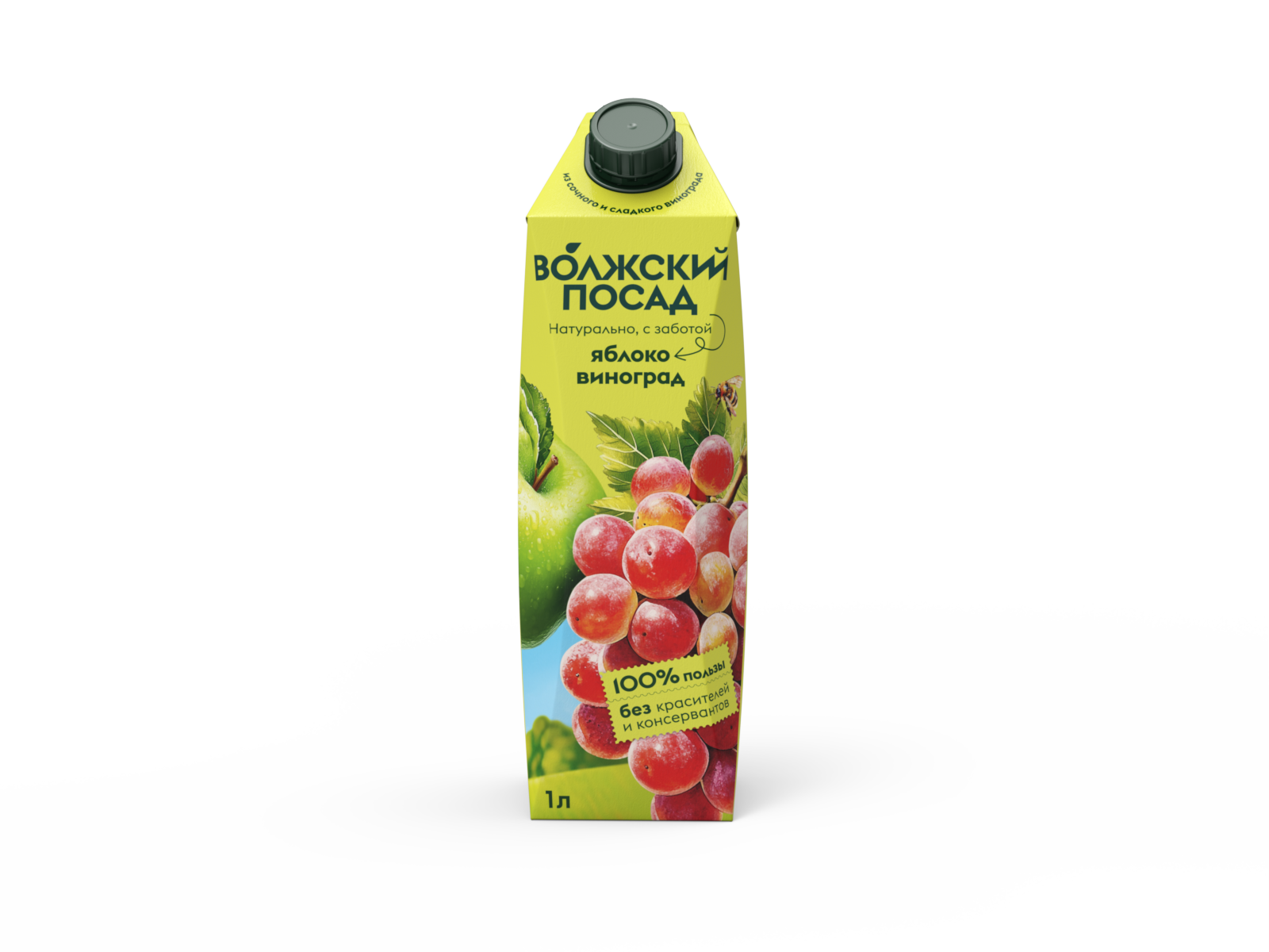 НЕКТАР ВОЛЖСКИЙ ПОСАД 1Л ЯБЛОКО/ВИНОГРАД