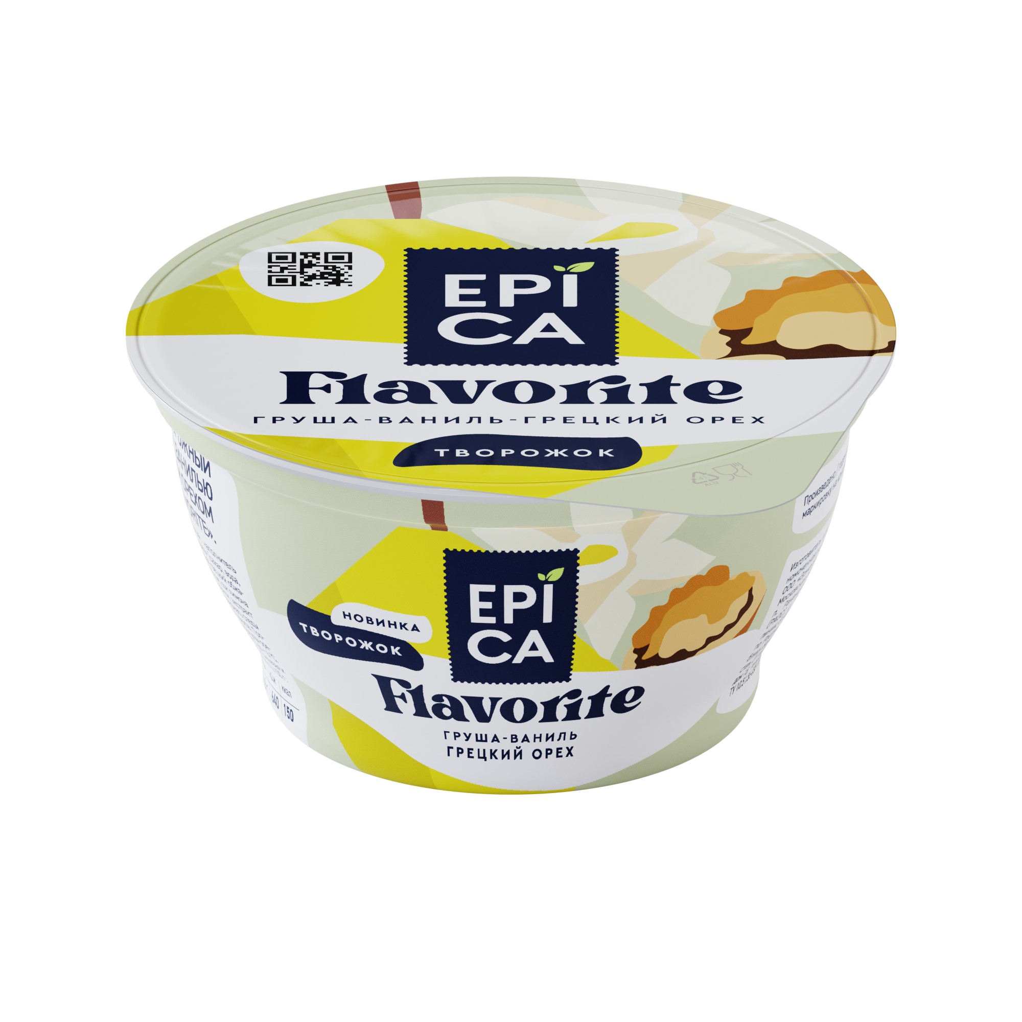 Десерт творож EPICA FLAVORITEс груш/ваниль/грец.ор. 130 г 8%
