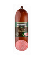 КОЛБАСА В/К  МЯСОРУБСКАЯ САЛЯМИ С РУБЛЕНЫМ ШПИКОМ СРЕЗ В/У 350ГР